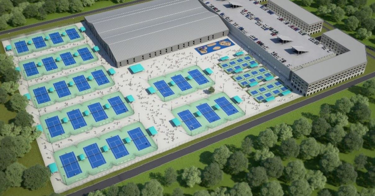 Artist's rendition of the United States Tennis Association's new regional headquarters at The Crossings.