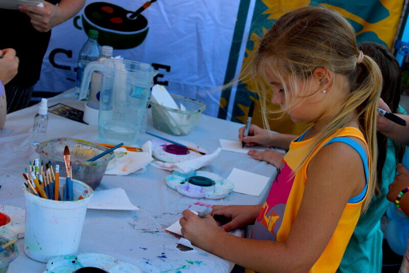 Children immersed in creativity at the Kids Arts Festival, Pinkerton Park.